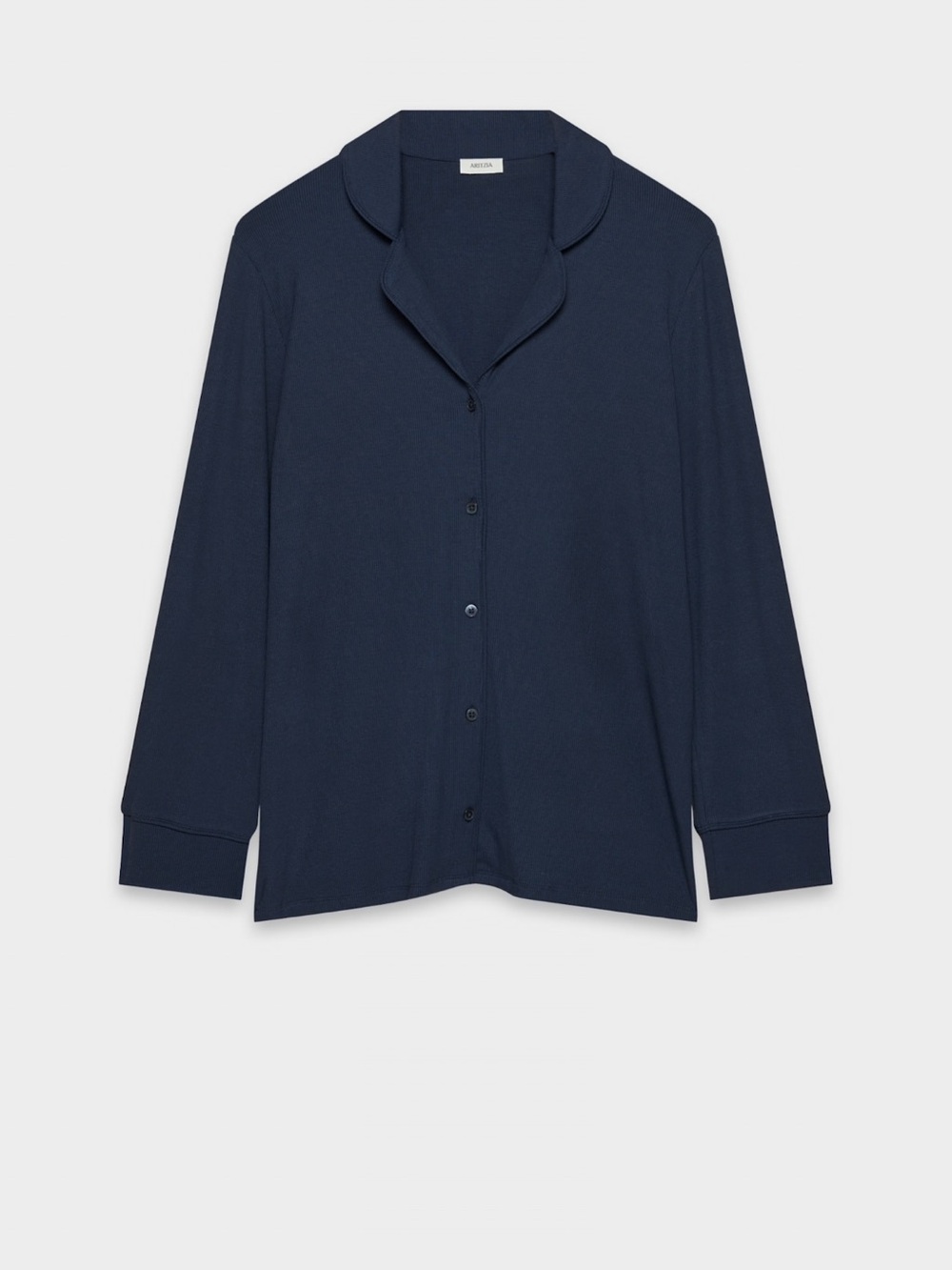 Aritzia Tomorrow pajama shirt navy button up